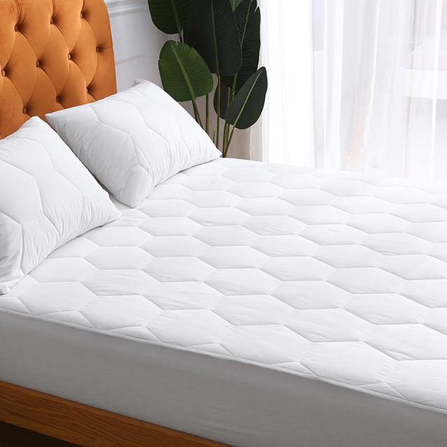 White Polyester Waterproof Mattress Protector for Welfare Centre