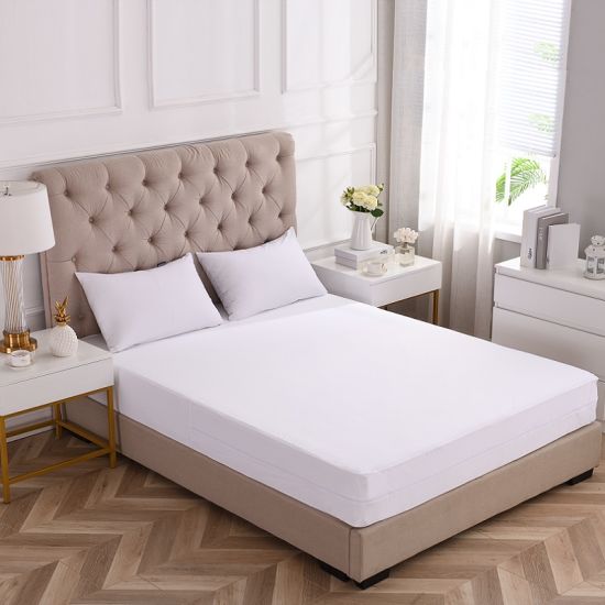 Waterproof Zippered Mattress Encasement Home Textile Mattress Protector
