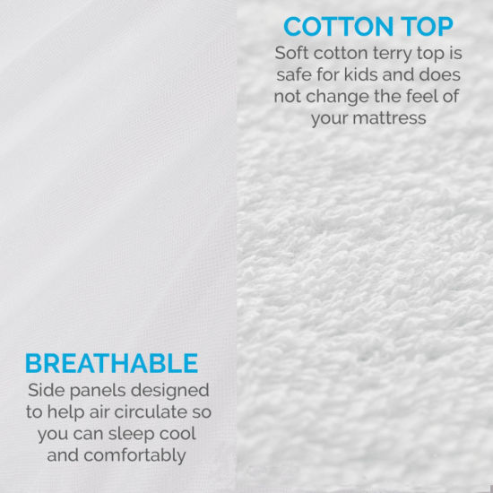 Premium 100% Waterproof Cotton Terry Mattress Protector