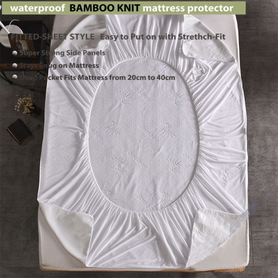 Waterproof Bamboo Knit Jacquard Mattress Protector